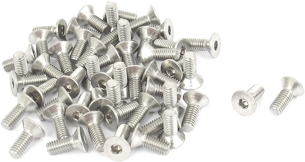 M3 x 8mm Hex Socket Countersunk Flat Head Screw Bolts 50pcs