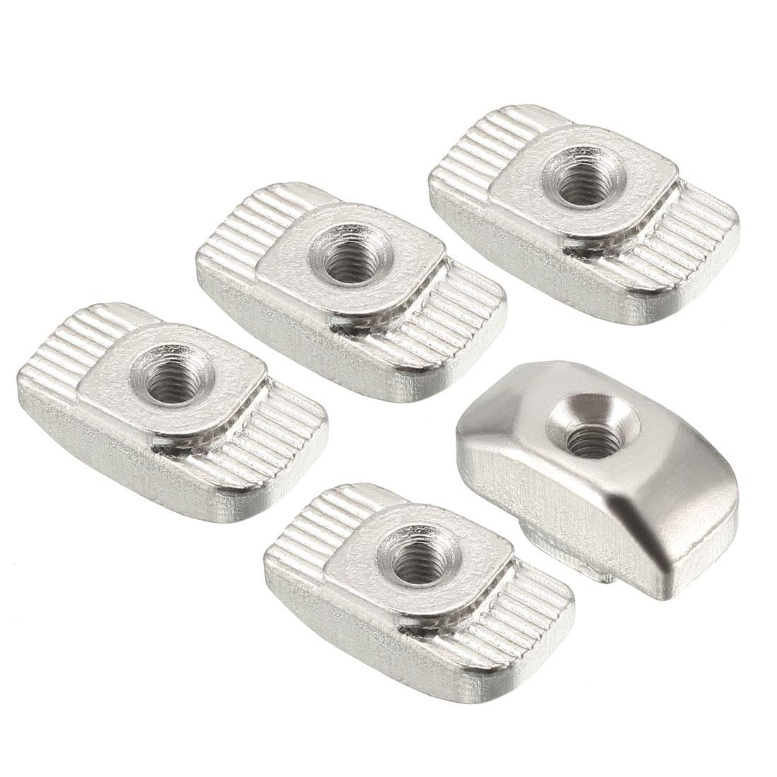 Sliding T Slot Nuts, M3 Half Round Roll in T-Nut for 3030 Series Aluminum Extrusion Profile, Carbon Steel Nickel-Plated, Pack of 10
