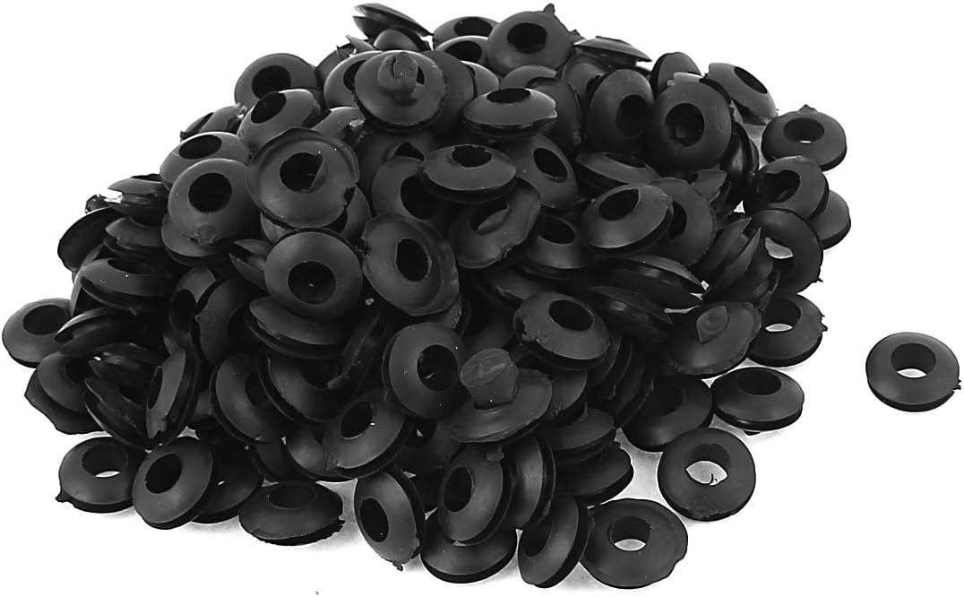 Rubber Dual Side Wiring Grommets Gasket Protector 185pcs
