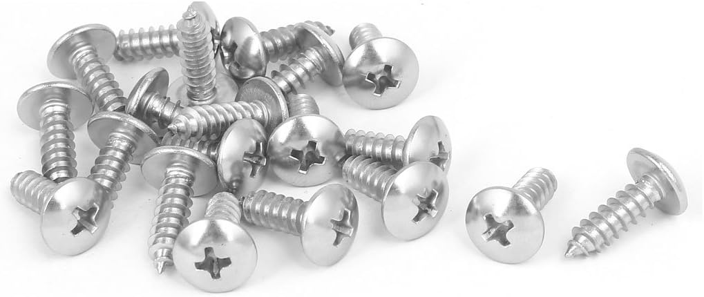 M5x16mm 316 Stainless Steel Truss Phillips Head Self Tapping Screws 20pcs