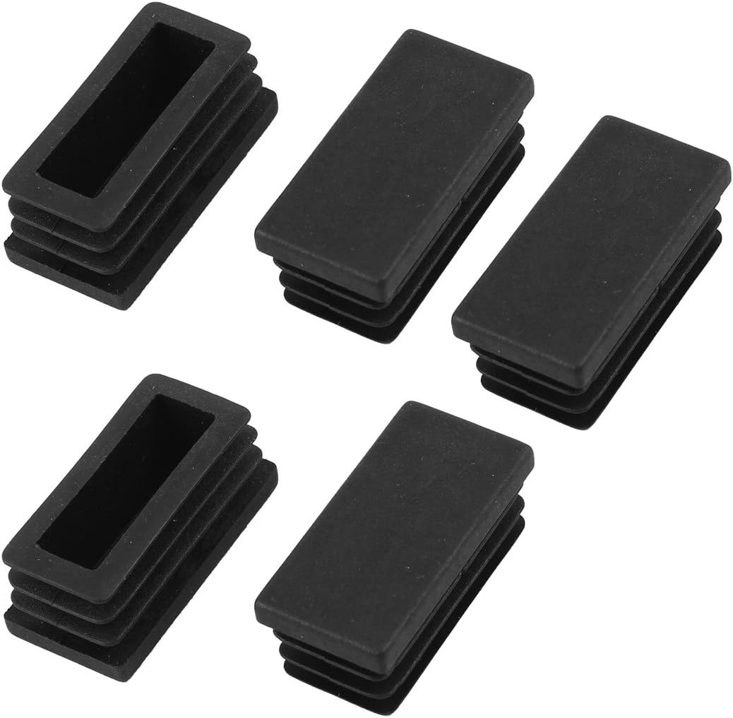 Rectangle Blanking End Caps Tubing Tube Inserts 20mm x 40mm 5 Pcs