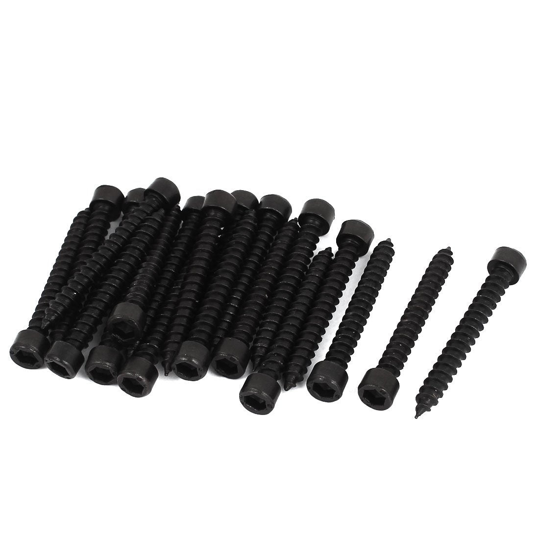 6mm x 50mm Full Thread Hexagon Head Self Tapping Screws 20 Pcs