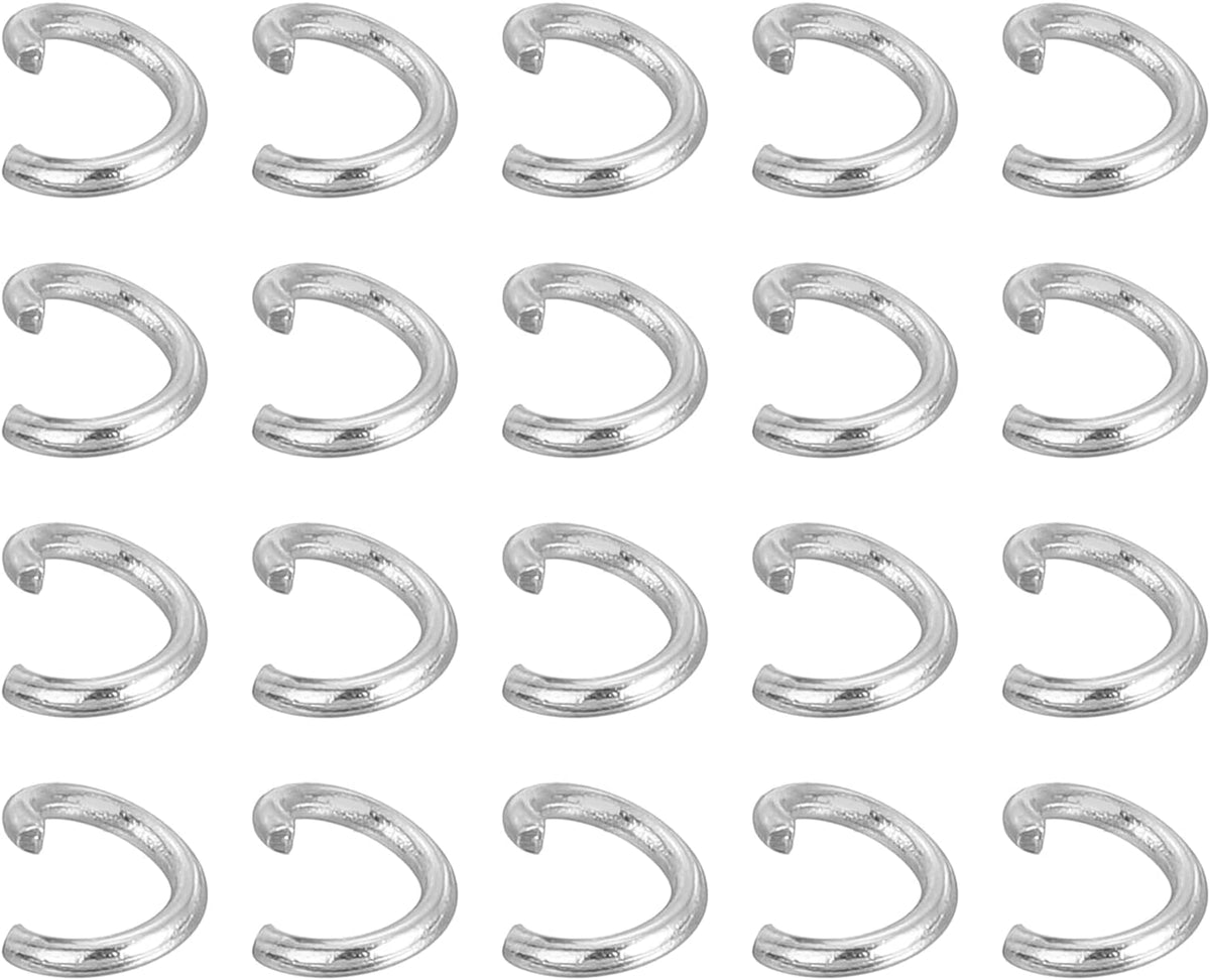 LinkMejor 500Pcs Open Jump Ring, 4mm 316 Stainless Steel O Rings, Split Rings Circle Clasp Connecting Rings for Jewelry Making Supplies Necklace Repair, Silver
