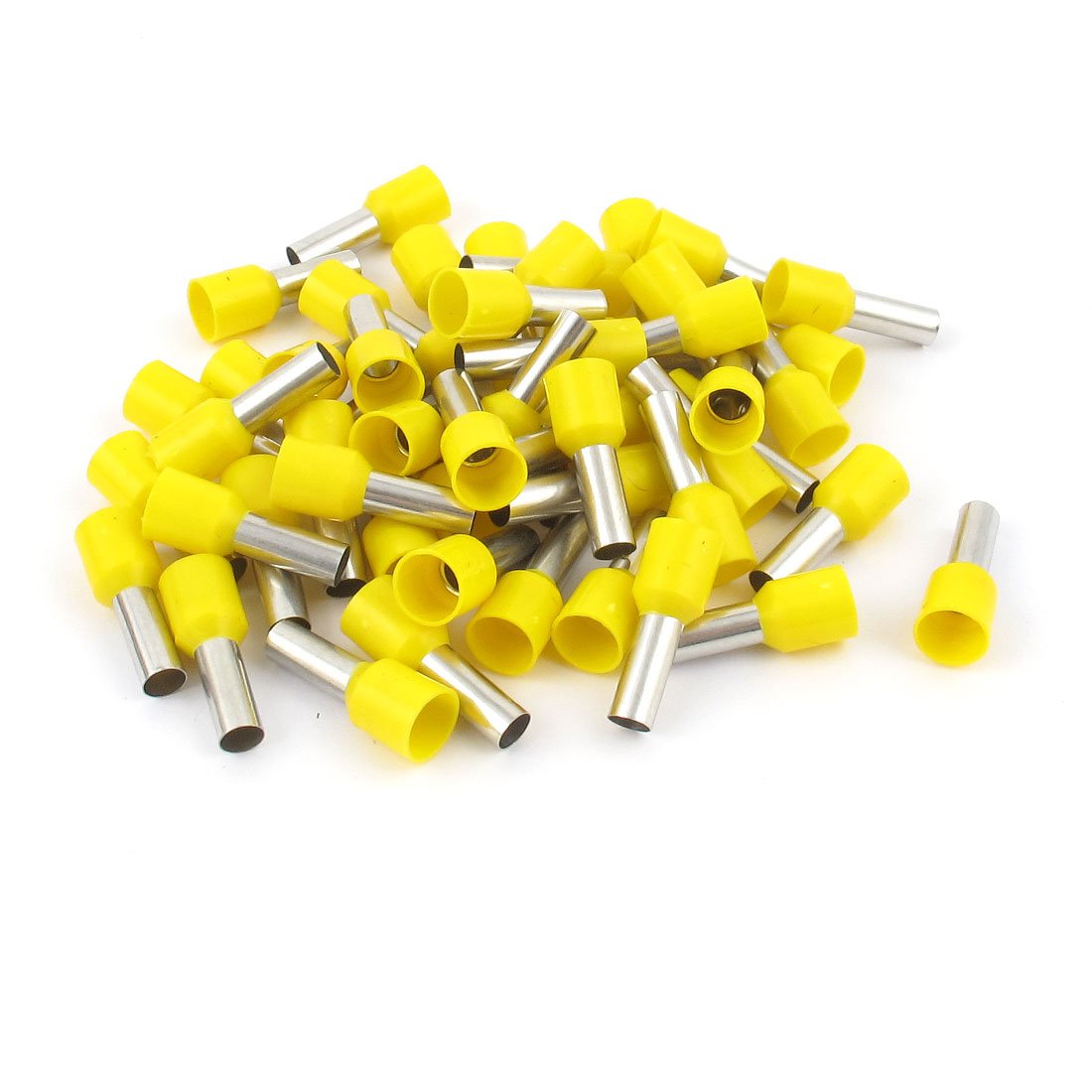 Cord End Crimp Terminal Insulated Ferrule E10-12 8AWG with 50 Piece, Yellow