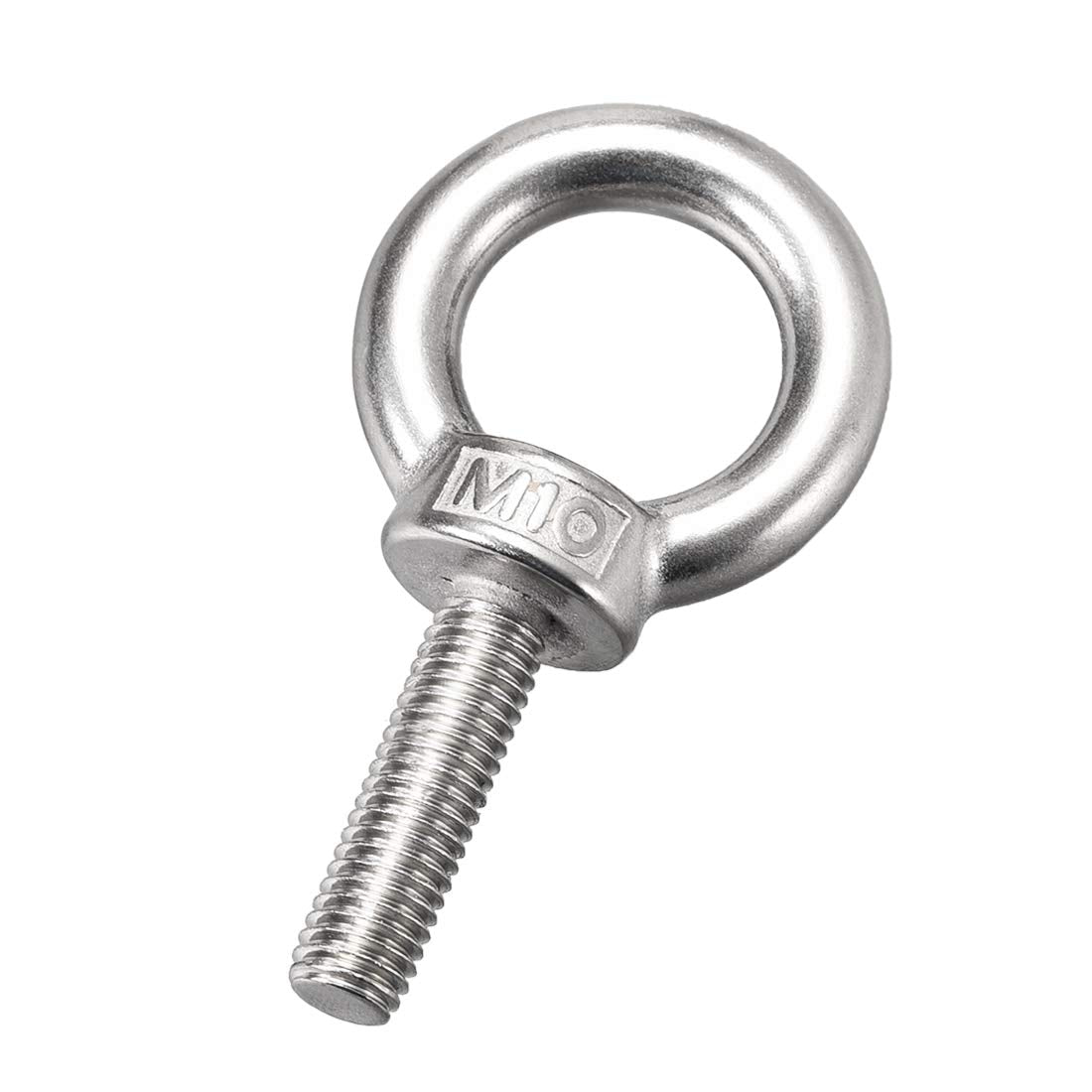 Lifting Eye Bolt M10 x 35mm Male Thread 304 Stainless Steel for Hanging, Pack of 2