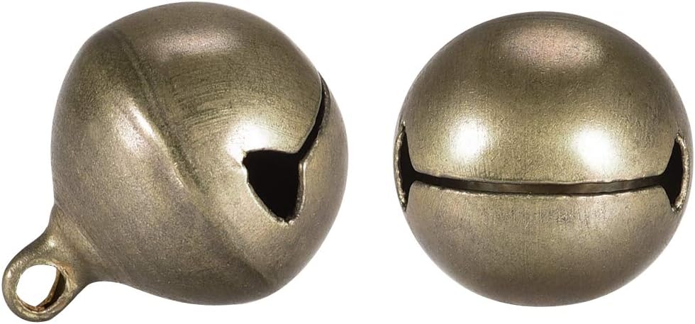 LinkMejor DIY Small Bells, 0.79 Inch 20pcs, Craft Copper Bells Bulk DIY Bells for Christmas Festival Decoration Party Home, Bronze