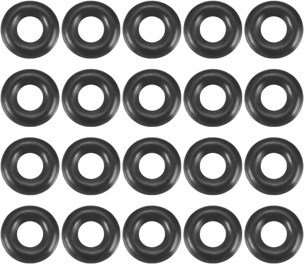 Nitrile Rubber O-Rings 7mm OD 3mm ID 2mm Width, Metric Nitrile Rubber Sealing Gasket, Pack of 20