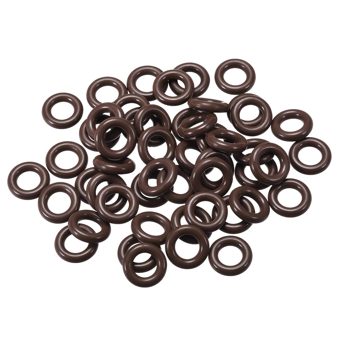 Fluorine Rubber O-Rings 14mm OD 7mm ID 3.5mm Width, Metric FKM Sealing Gasket, Pack of 50