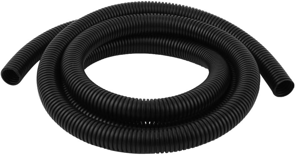 2.5 M 20 x 25 mm Plastic Corrugated Conduit Tube for Garden,Office Black