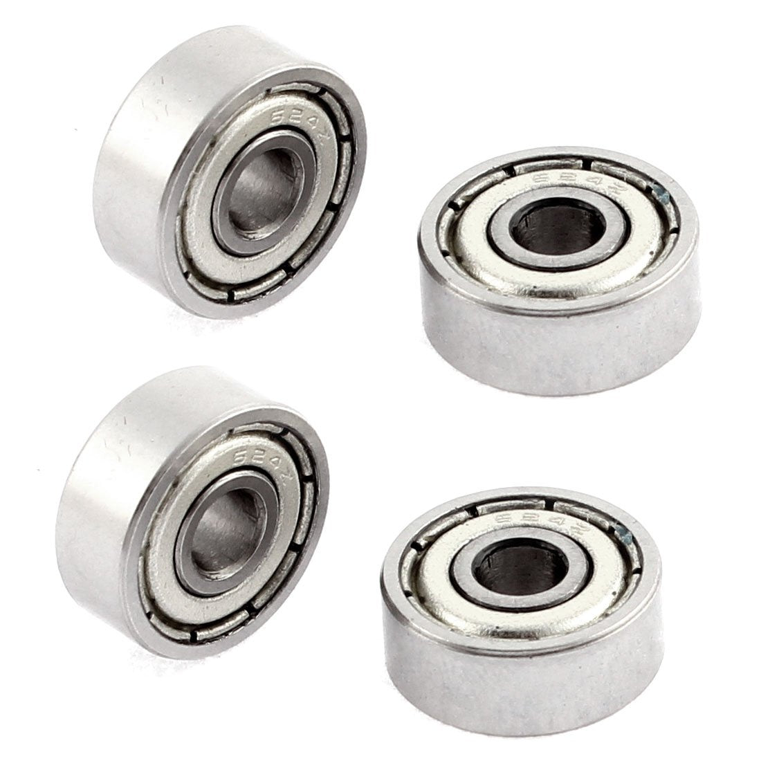 4 Pcs 624Z 4mmx13mmx5mm Single Row Shielded Deep Groove Ball Bearing