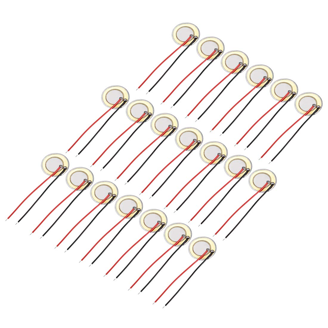 20 Pcs Piezo Discs 20mm Acoustic Pickup Transducer Microphone Trigger Element CBG Guitar