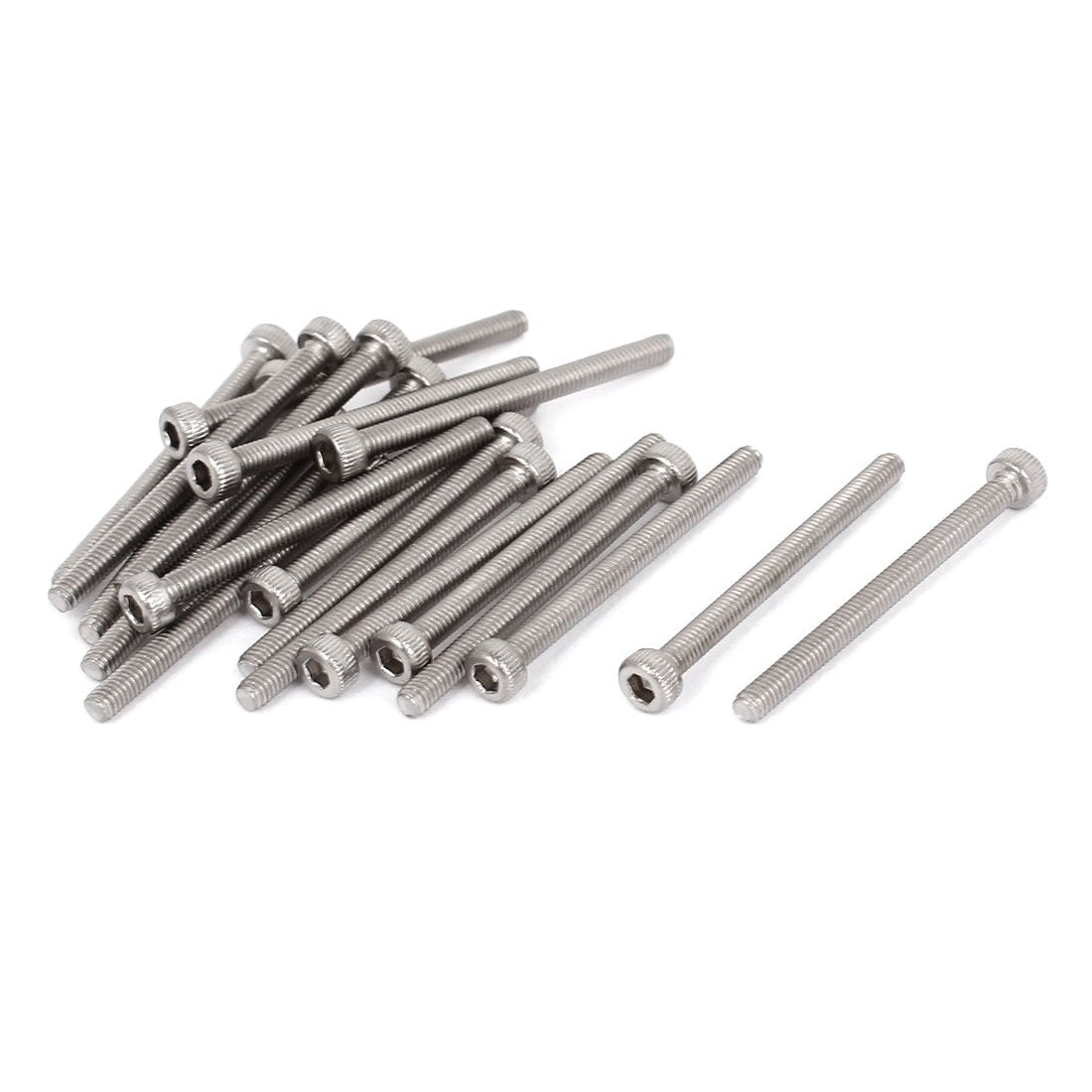 32mm Long M2.5x30mm Socket Head Cap Screws Hex Key Bolts 20 Pcs