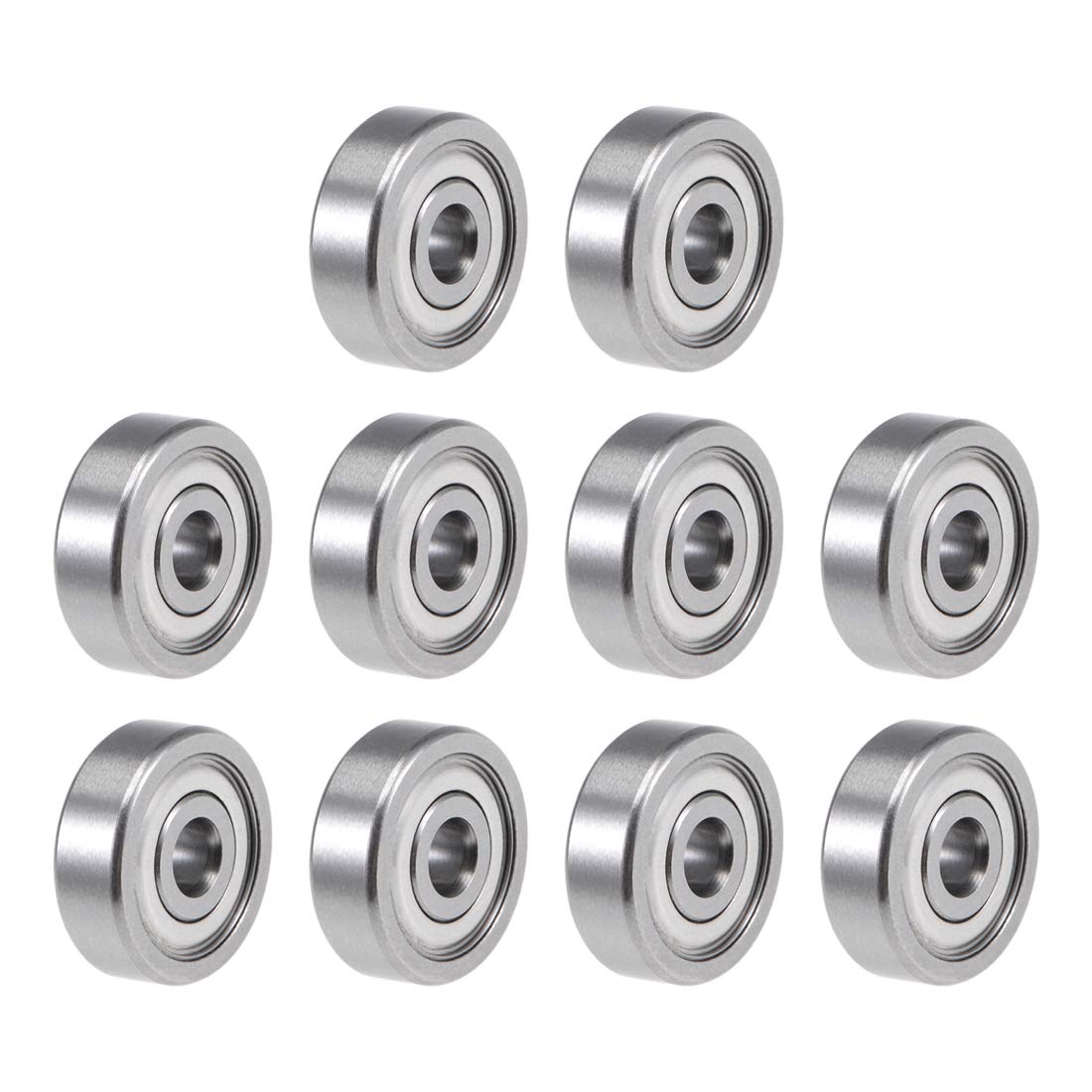 R2AZZ Deep Groove Ball Bearing 1/8-inchx1/2-inchx11/64-inch Shielded Z2 Lever Bearings 10pcs