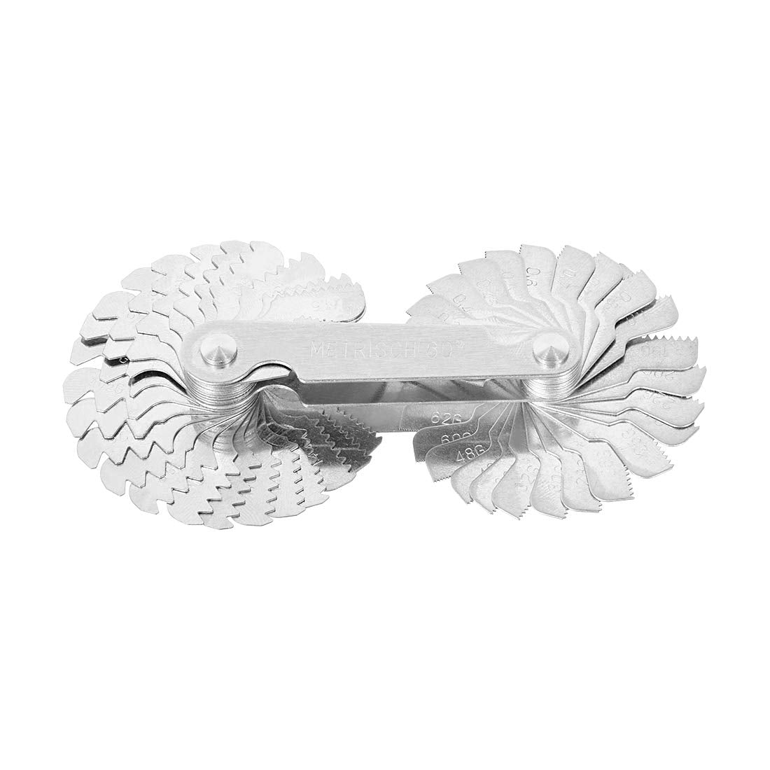 Thread Gauge Pitch Cutting Gages Measuring Tool Metric 60° SAE Whitworth 55° 52 Leaves