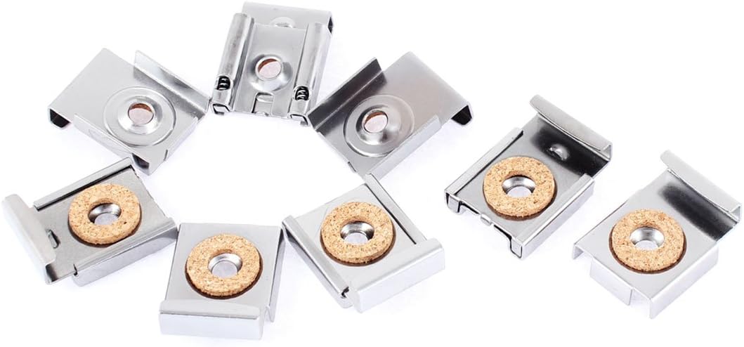 Adjustable Wall Hanging Mount Mirror Clip Set Screws Liners 8pcs