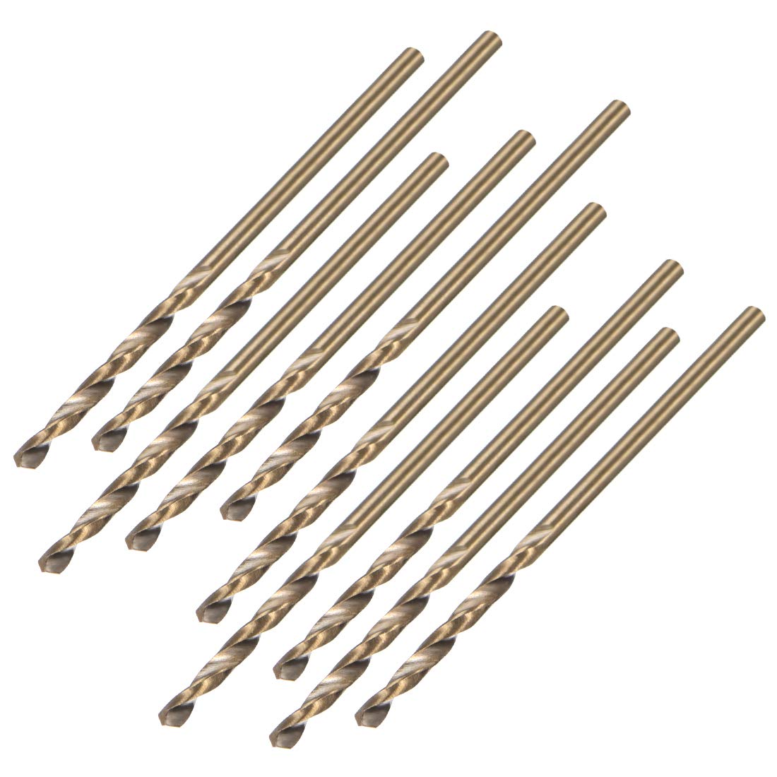 1.6mm Twist Drill High Speed Steel Bit HSS-Co 5% M35 Cobalt for Steel,Copper,Aluminum Alloy 10pcs