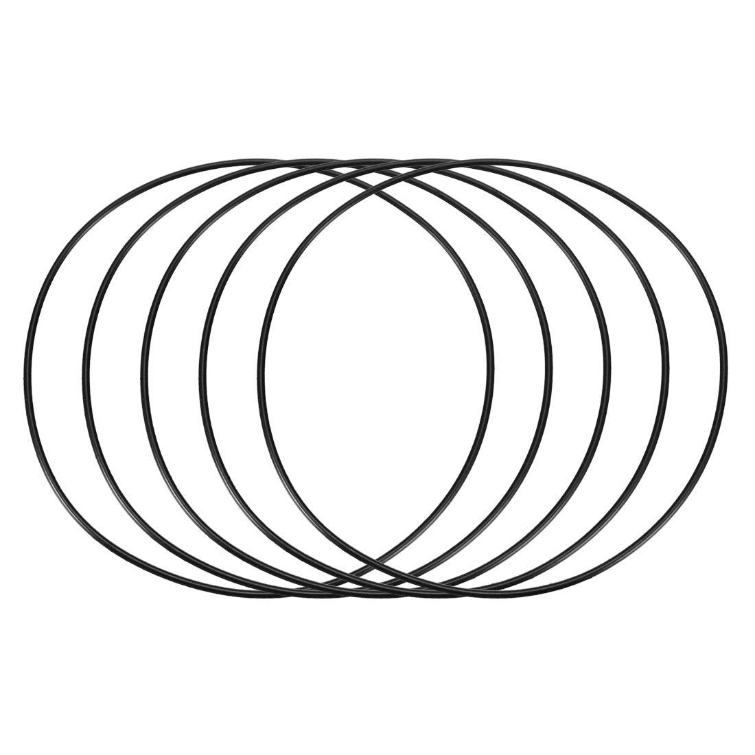 Nitrile Rubber O-Rings, 140mm OD 135.2mm ID 2.4mm Width, Metric Sealing Gasket, Pack of 5