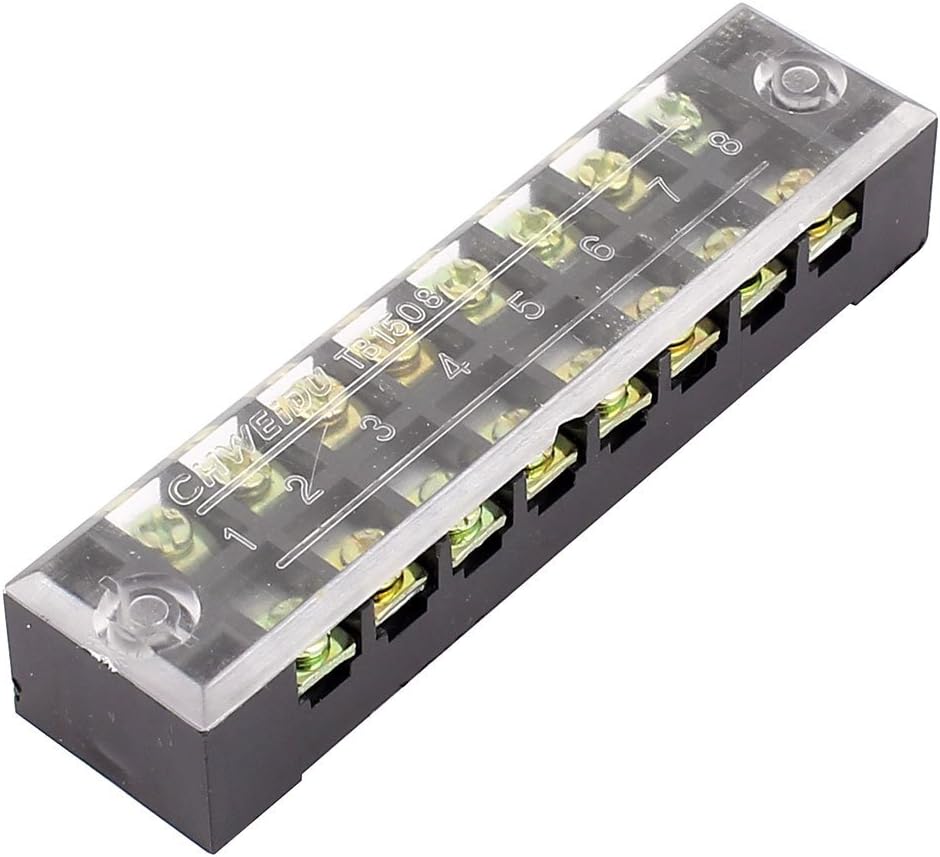 8 Position Barrier Block Terminal Strip Wire Connector TB1508 600V15A