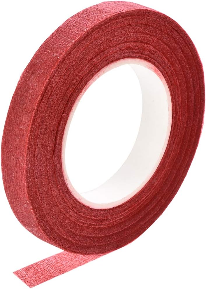 LinkMejor 1 Roll 1/2-inch Wide 30Yard Red Floral Tape Flower Adhesives Floral Arrangement Kits