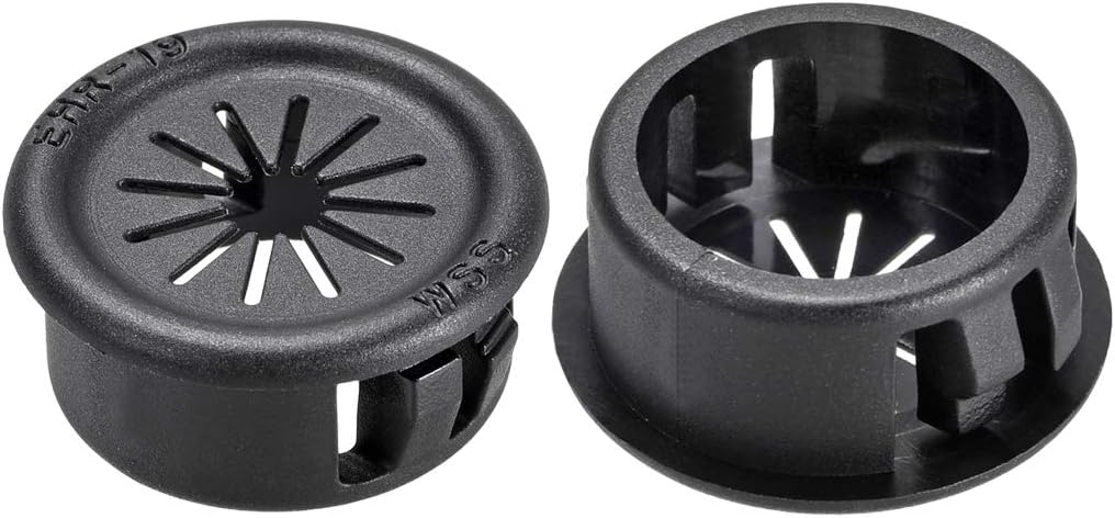 19mm Mounted Dia Cable Hose Snap Bushing Grommet Protector Black 20pcs
