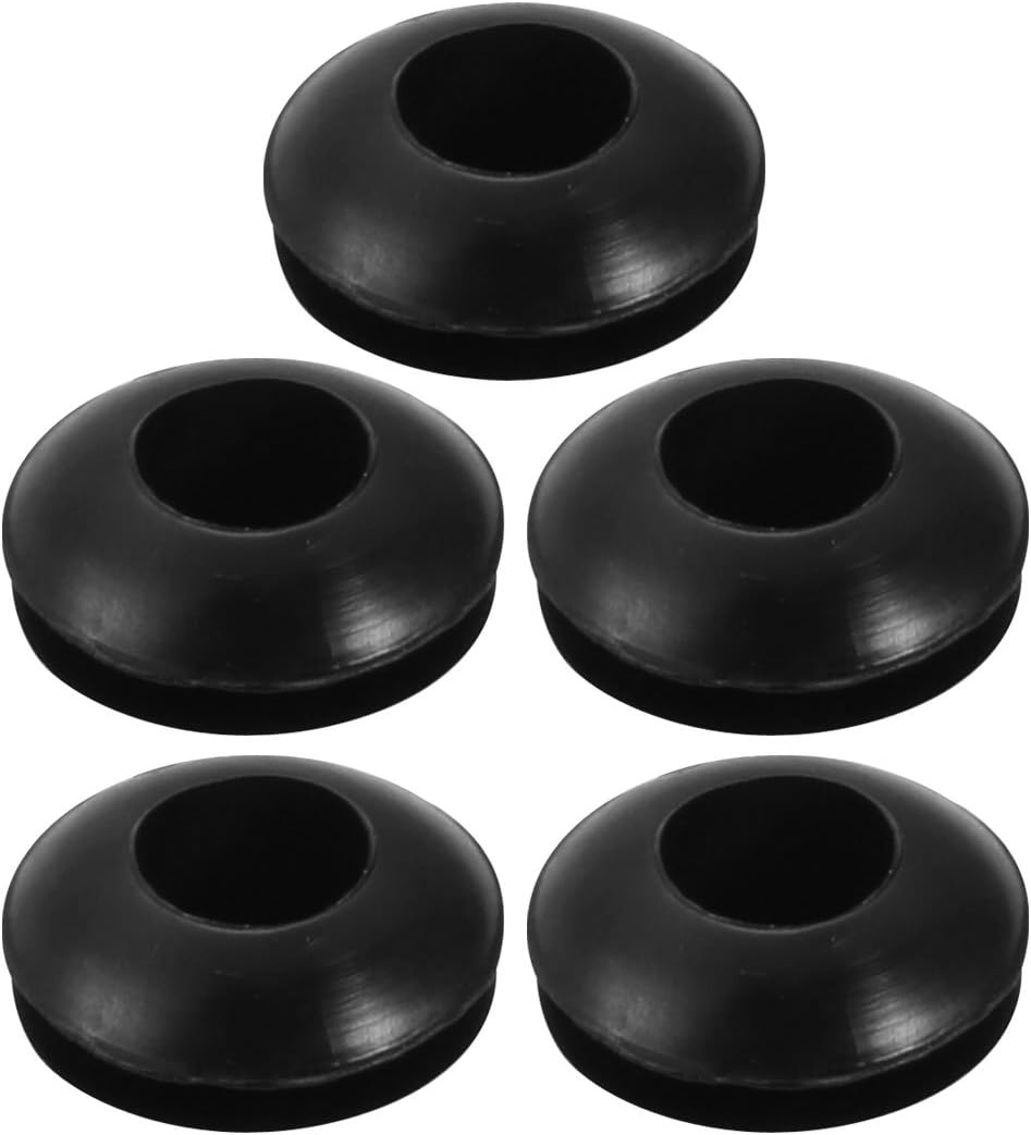 5pcs Wire Protective Grommets Black Rubber 6mm Double Sided Grommet