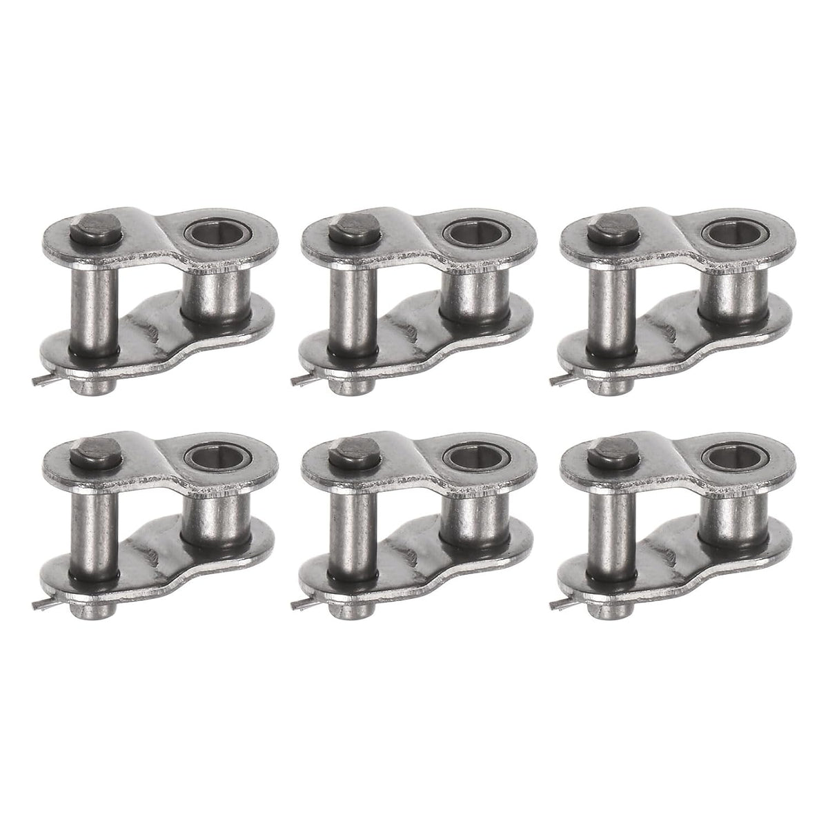 6Pcs #25 Chain Offset Half Link Roller 1/4" Pitch Stainless Steel Standard Chain End Connector Split Links for 04C Chain