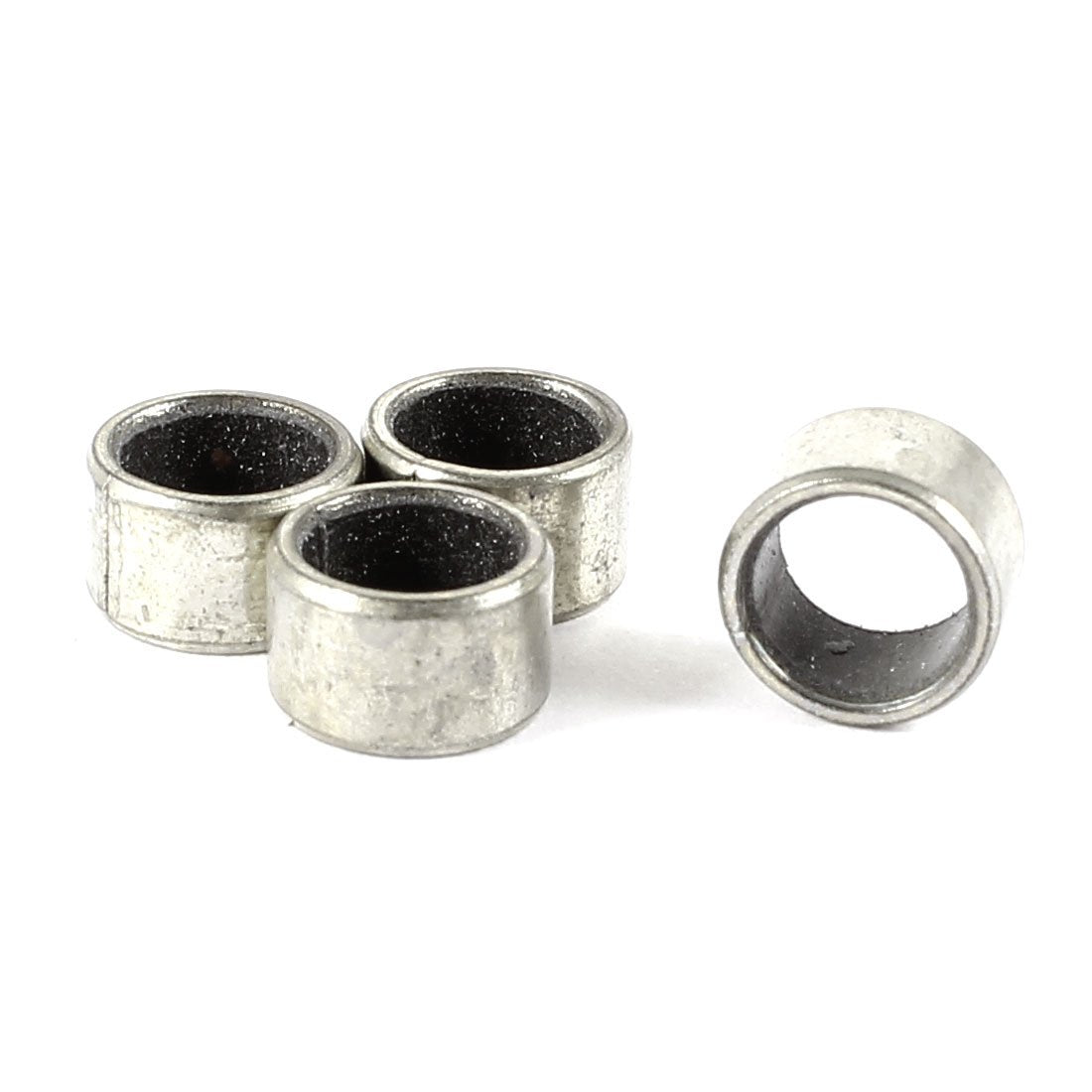 4 Pcs 5mm Length x 8mm OD x 6mm Bore Silver Tone Plain Sleeve Bearing