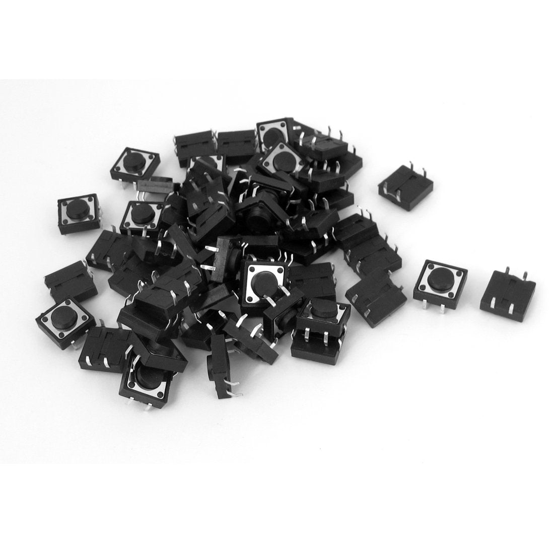 Momentary Push Button Tact Tactile Micro Switches, 12 mm x 12 mm x 5 mm