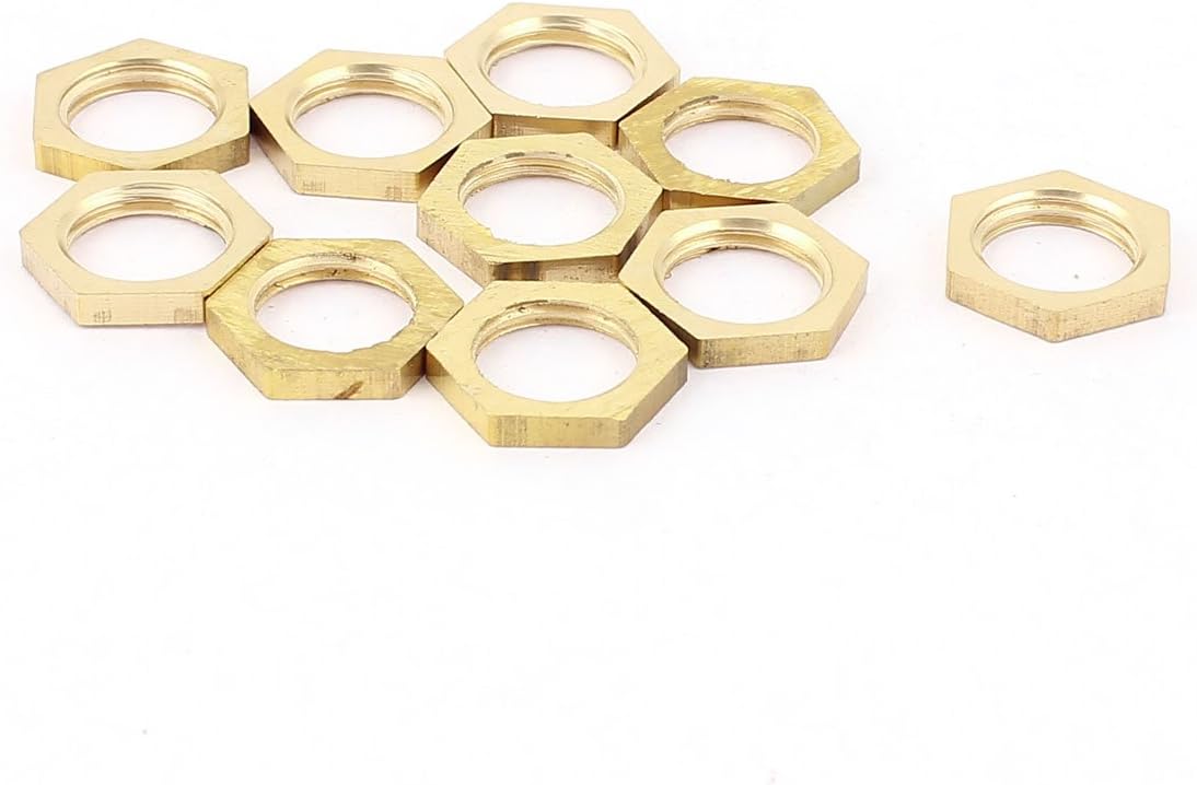 1/4BSP Female Thread Brass Pipe Fitting Hex Lock Nut 10pcs