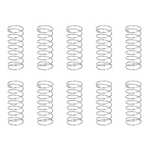 10Pcs Compression Springs, 0.2mm Wire Diameter x 4mm OD x 10mm Length 304 Stainless Steel Extension Spring Ballpoint Pen Pressure Springs for Shop Home Repairs, Silver