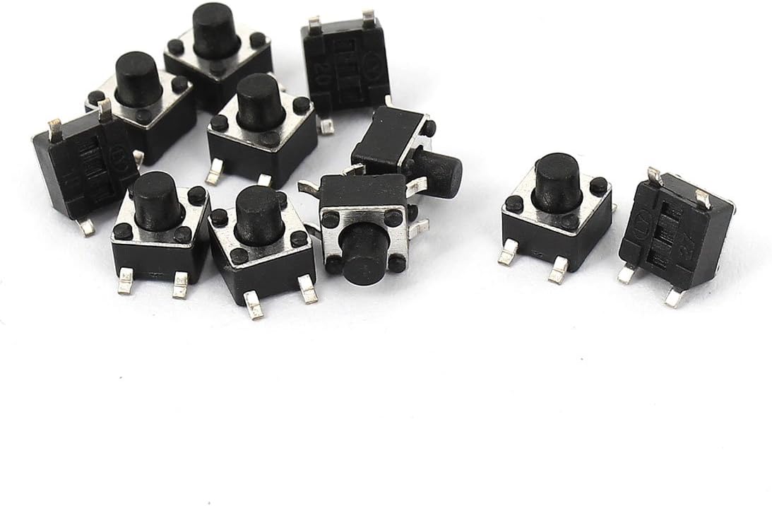 10pcs Surface Mounted Devices SMT Momentary Mini Tactile Push Button Switch 4.5x4.5x5.5mm