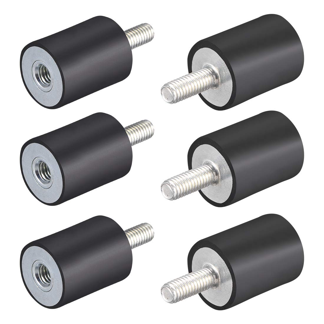 M6 Male Female Rubber Mounts,Vibration Isolators,Shock Absorber 20mm x 25mm 6pcs