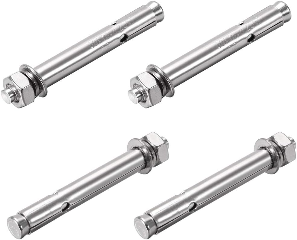 M10x100mm 304 Stainless Steel External Hex Expansion Bolt 4Pcs