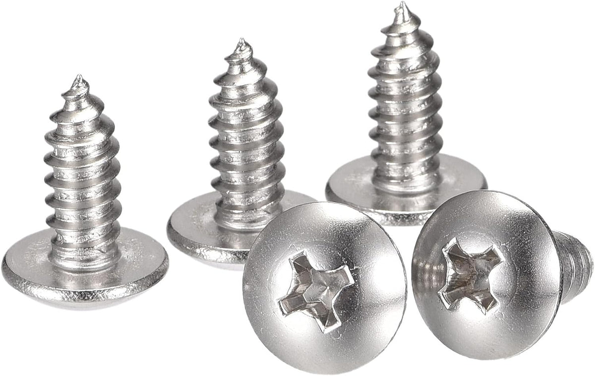 Phillips Head Self Tapping Screws, #14 x 5/8" 304 Stainless Steel Wood Sheet Metal Screw 25pcs