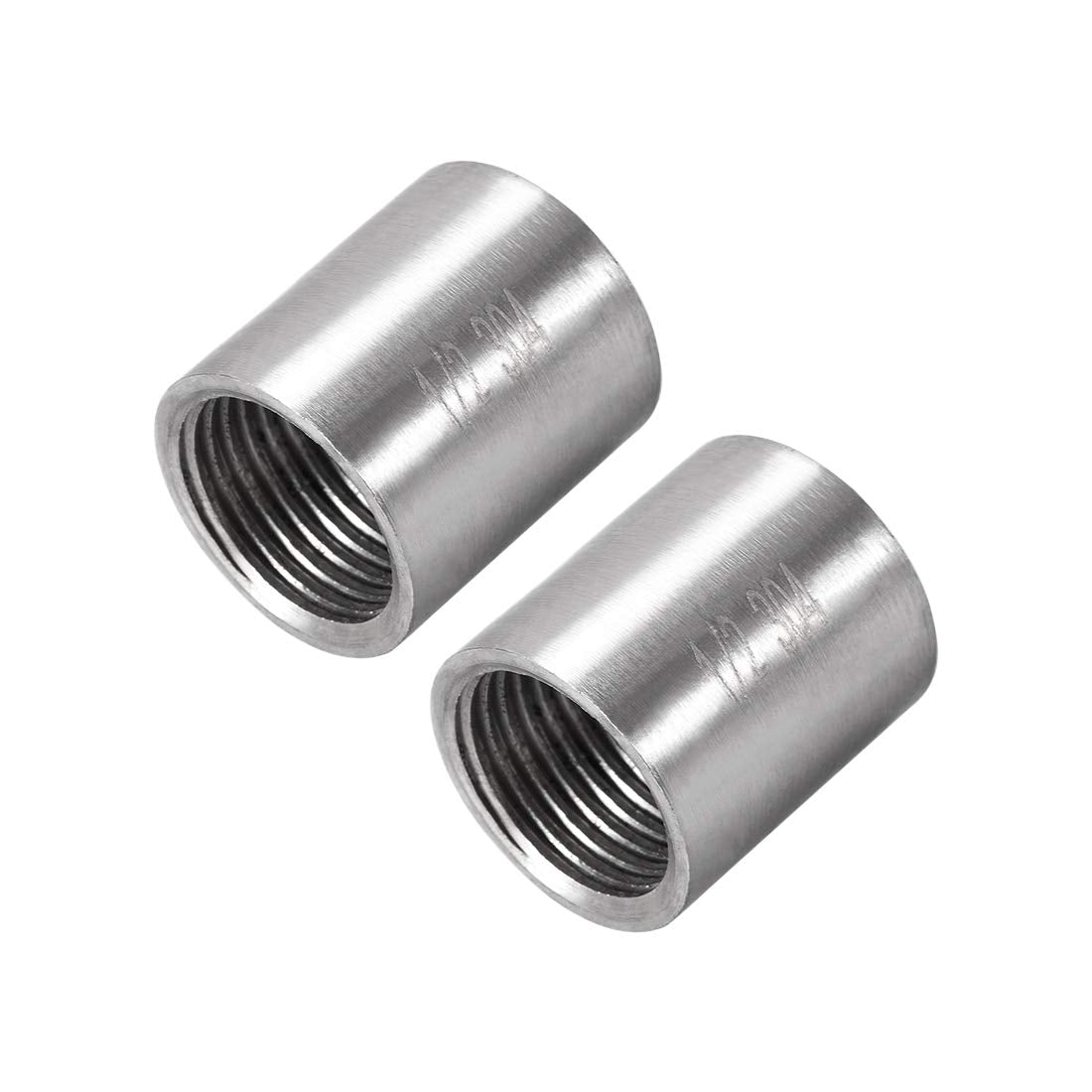 Stainless Steel 304 Cast Pipe Fittings Coupling Fitting 1/2 X 1/2 G Female 2pcs