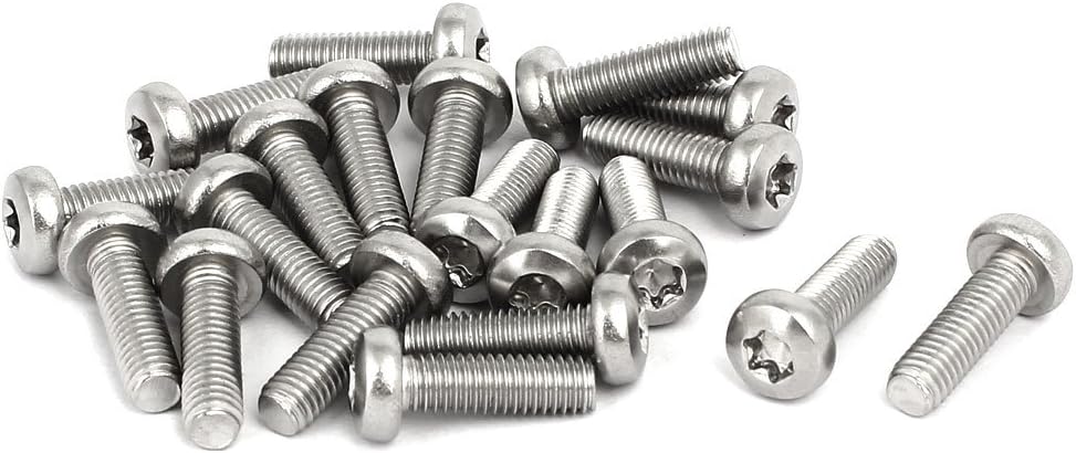 M5 x 16mm 304 Stainless Steel Torx Security Pan Head Screws Fasteners 20PCS