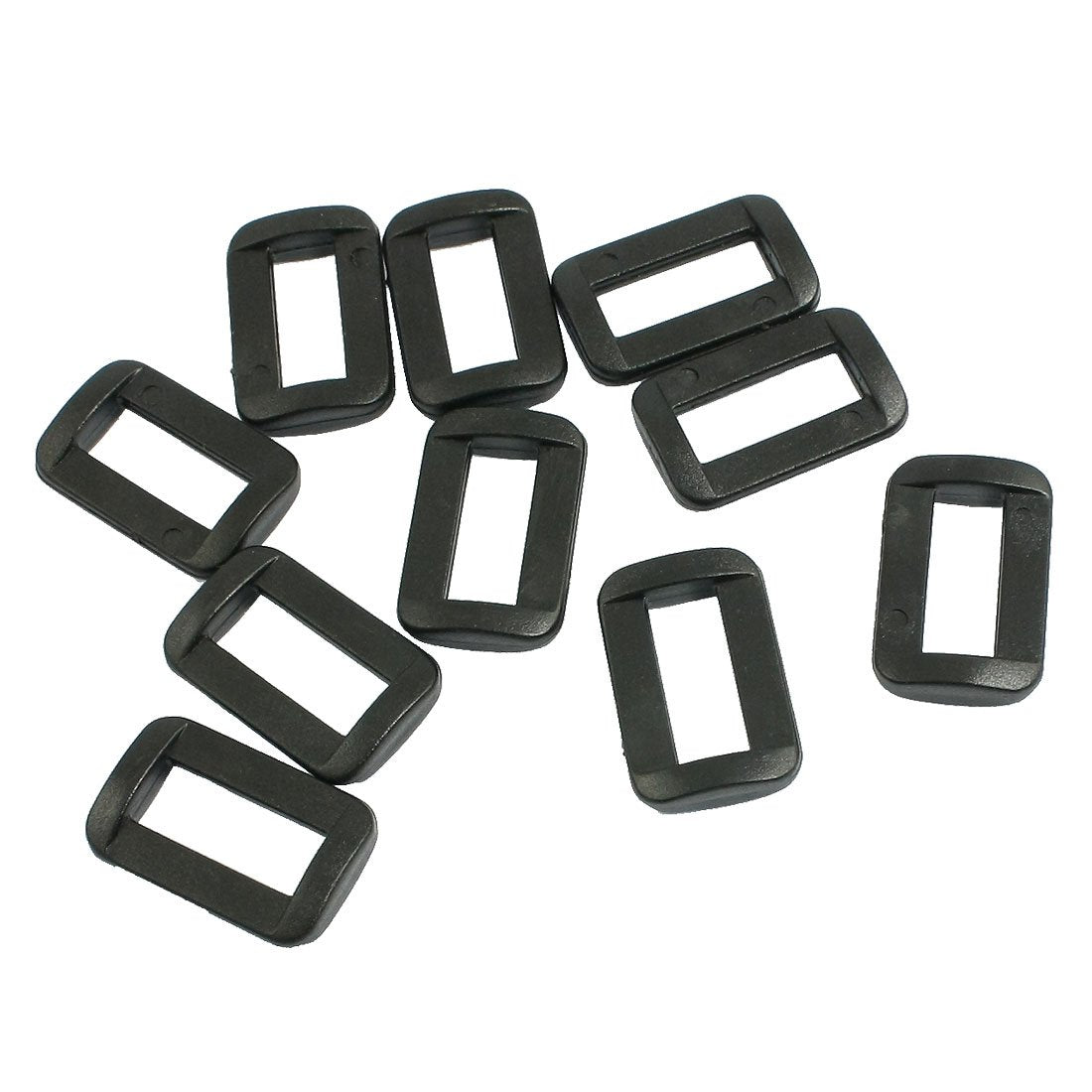 Hard Plastic Strapping Slide Rectangle Buckle 5/8 Inch 10 Pcs Black