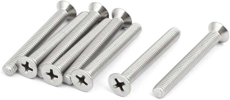 M5x40mm 316 Stainless Steel Phillips Countersunk Bolt Machine Screw 8pcs