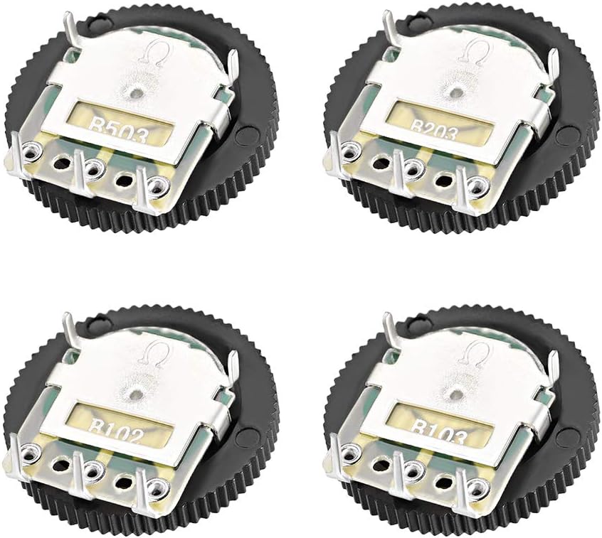 Dial Wheel Potentiometer for Audio Stereo Volume Switch Control 20Pcs (1K,10K,20K,50K Ohm each 5pcs)