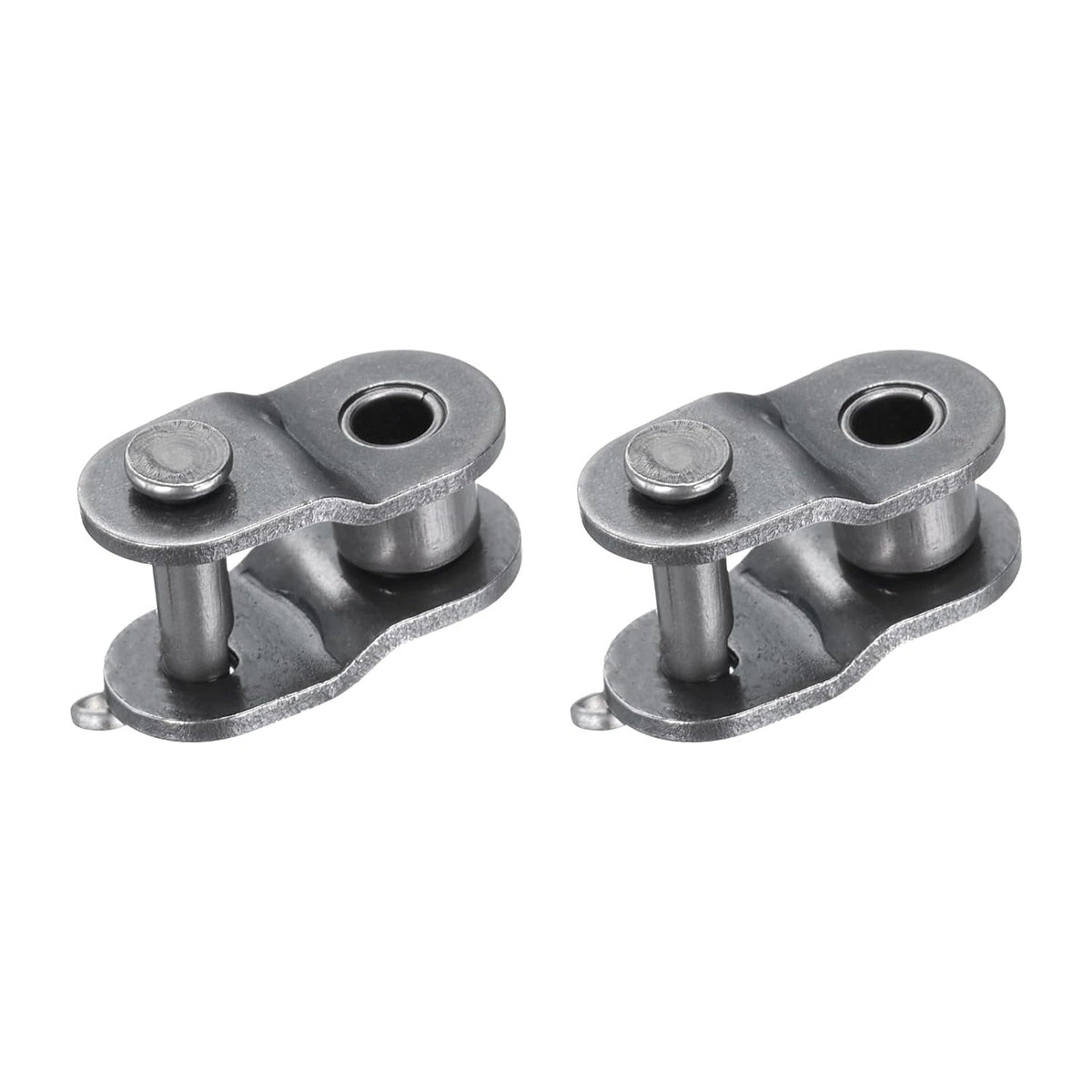 2Pcs #420 Chain Offset Half Link Roller, 1/2" Pitch Carbon Steel, Standard Chain End Connector Split Links