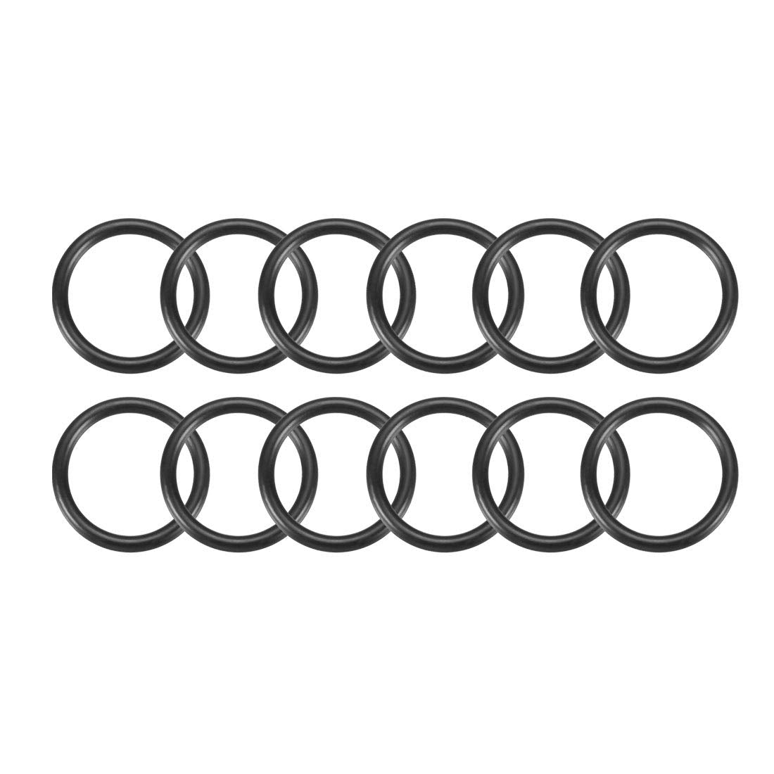 Nitrile Rubber O-Rings, 38mm OD 30mm ID 4mm Width, Metric Sealing Gasket, Pack of 12