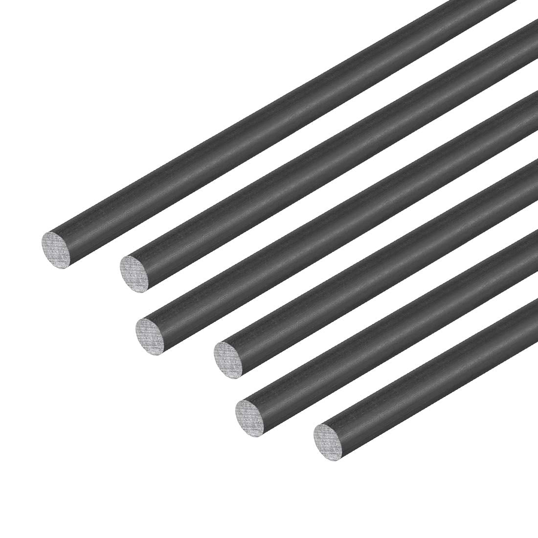 Carbon Fiber Round Rod Aircraft Fixed Rods for RC Airplane 4mm, 500mm/19.6inch Length Matte Pole, 6pcs