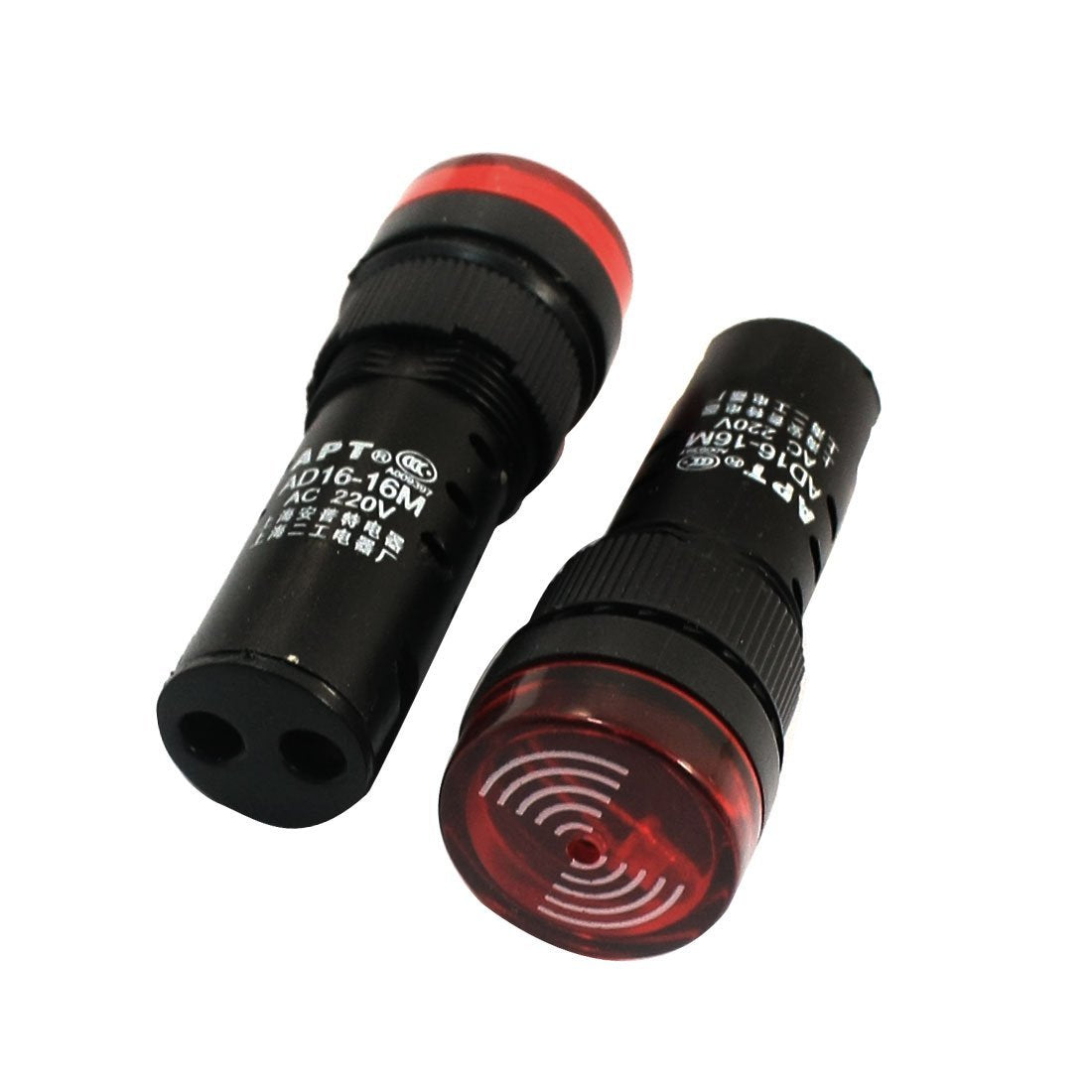 a14052300ux0017 LED Accident Signal Indicator Light with Buzzer, 18 mm, AC, 220V, Red Lamp