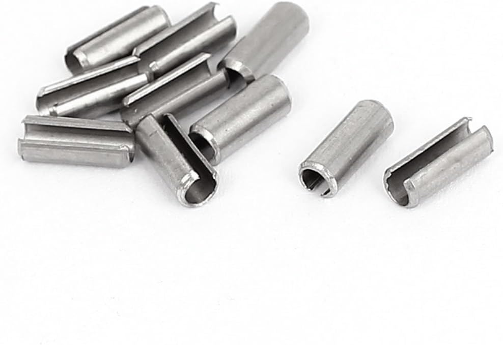 M3x8mm 304 Stainless Steel Split Spring Roll Dowel Pins 10Pcs