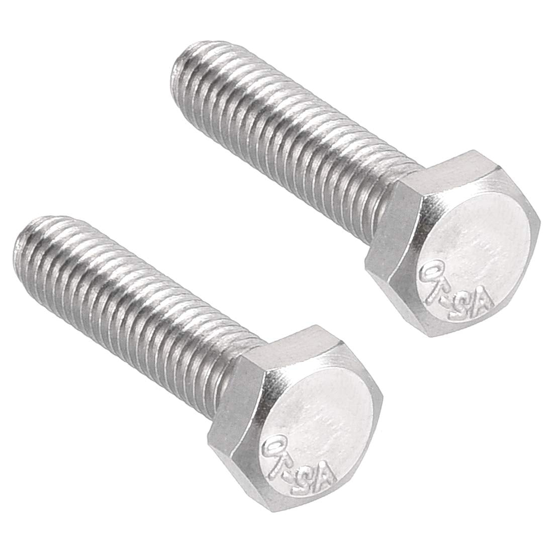 M6x25mm Hex Bolts 304 Stainless Steel Hexagon Left Hand Screw Bolts 2pcs