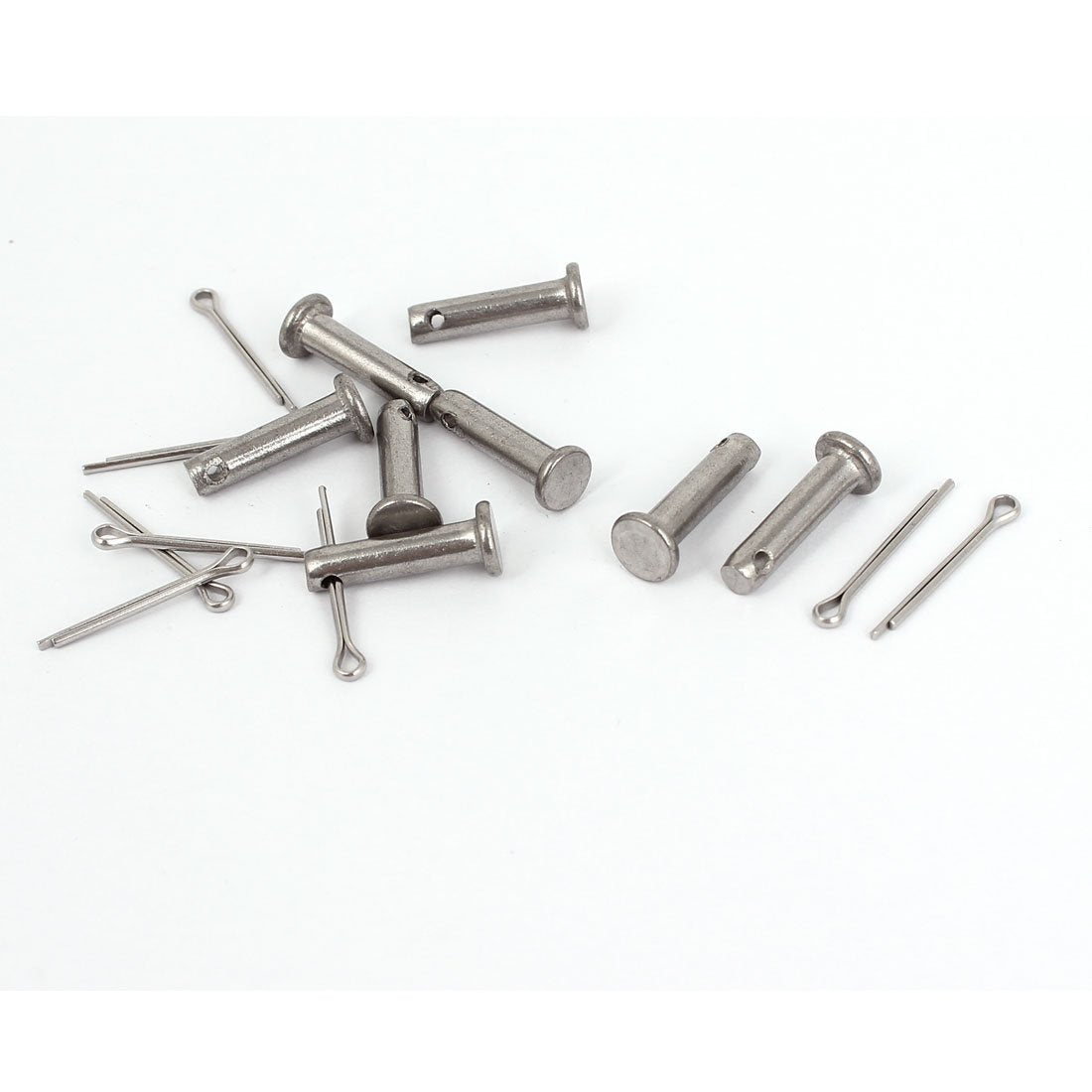 M4 x 16mm Flat Head 304 Stainless Steel Clevis Pins Fastener 8 Sets
