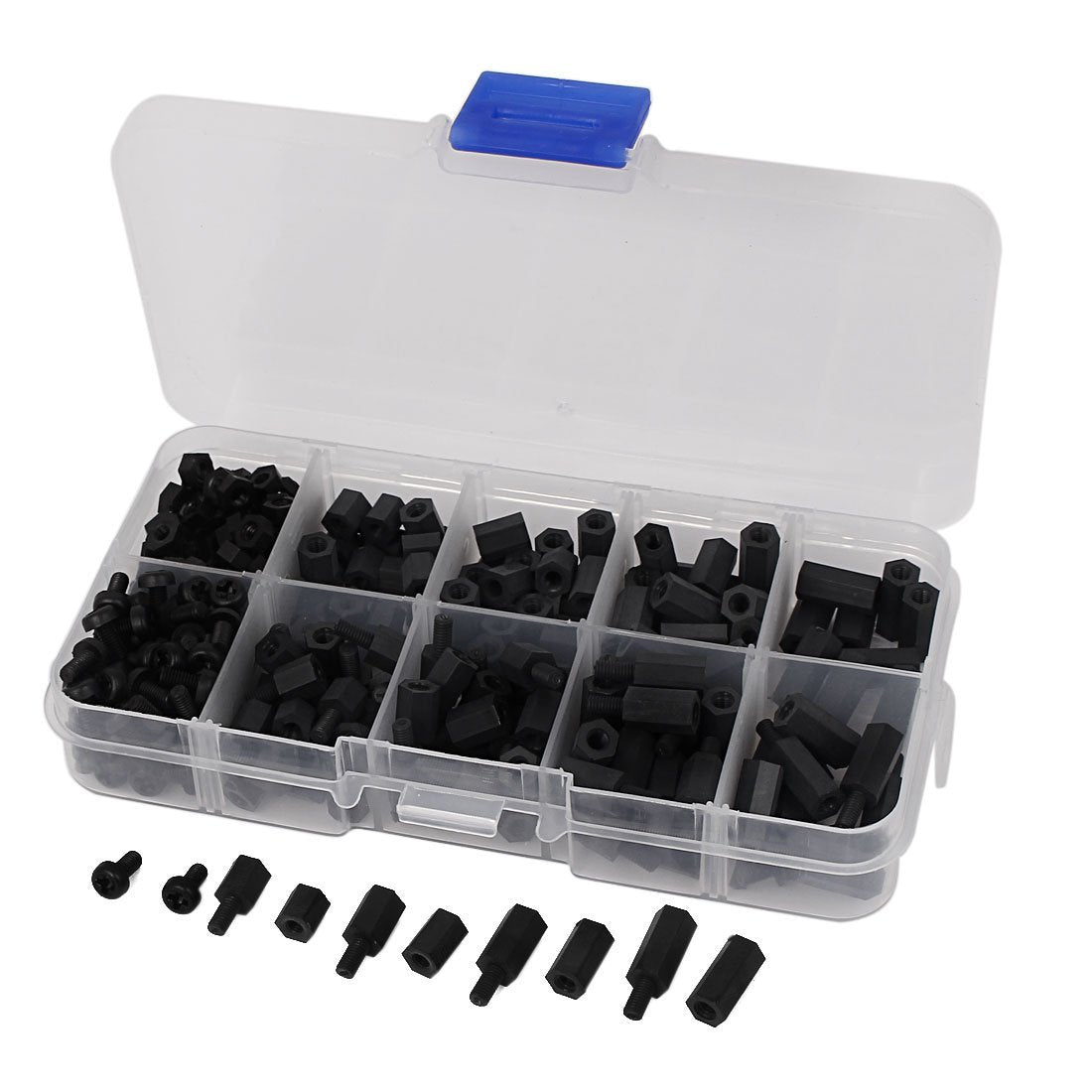 a15121600ux0714 Nylon M3 Hex Column Standoff Support Spacer Screw Nut 300 in 1