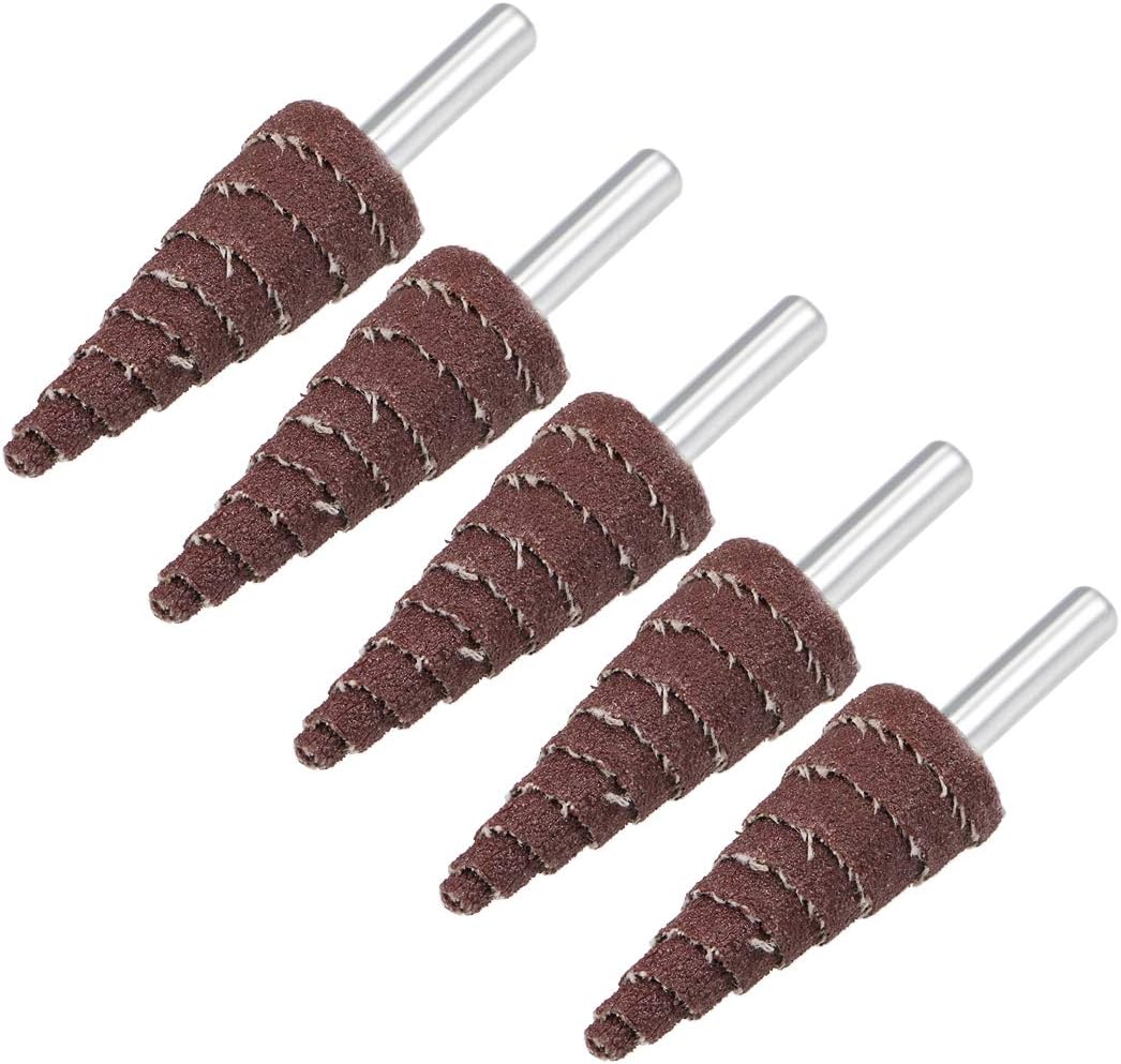 20mm Cone Shape Abrasive Flap Wheel 1/4" Shank for Deburring Sanding Polishing 120 Grit 5 Pcs