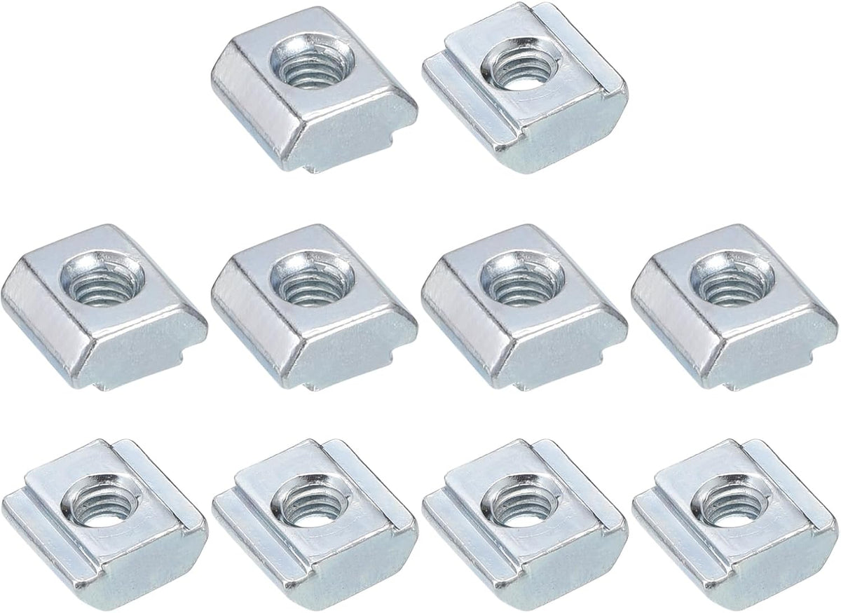 T Nuts, 30pcs - Nickel Plated Carbon Steel T Slot Bolts, 2020 Series M4 Hammer Head Fastener, Sliding T Nuts for Aluminum Extrusion Profile (Silver)