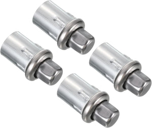 Adjustable Table Legs, 3.6" Stainless Steel Feet Fit for 1-1/2" O.D Tubing, Set of 4
